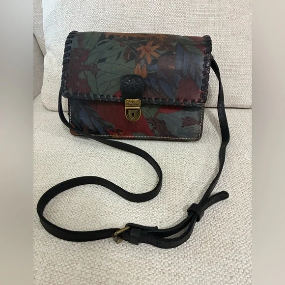 Patricia Nash EUC Liana crossbody bag in a floral print leather - Picture 2 of 16